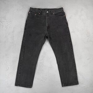 Vintage 2001 Levi's 505 Black Denim Red Tab Jeans MADE IN USA Fit 36 x 29